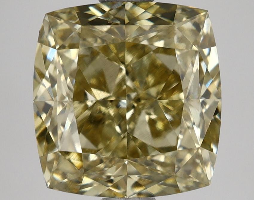 2.60 Ct. Fancy Intense Yellow Cushion Lab Grown Diamond