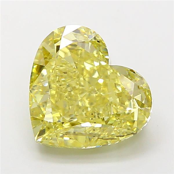 4.76 Ct. Fancy Intense Yellow Heart Lab Grown Diamond
