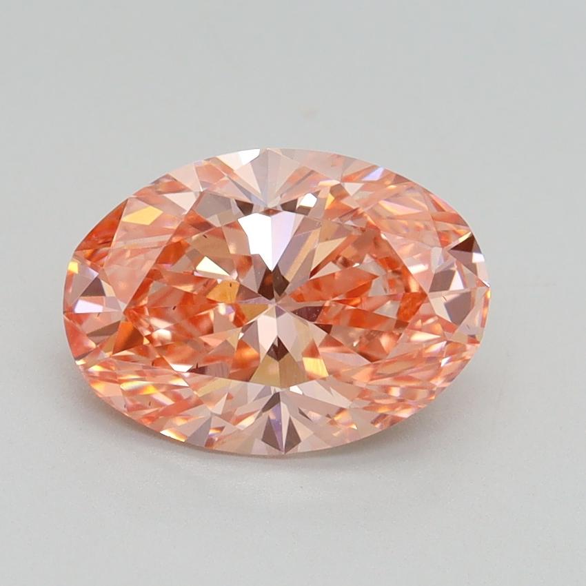 2.20 Ct. Fancy Intense Pink Oval Lab Grown Diamond