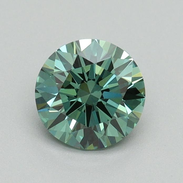 0.68 Ct. Fancy Vivid Green Round Lab Grown Diamond