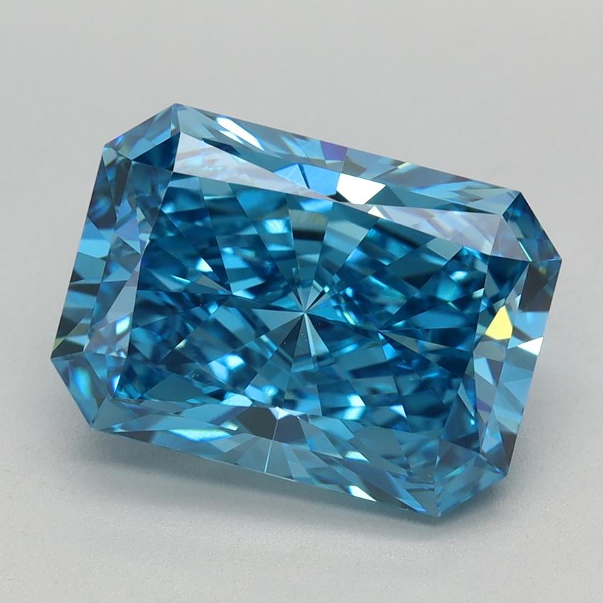 3.20 Ct. Fancy Vivid Blue Radiant Lab Grown Diamond