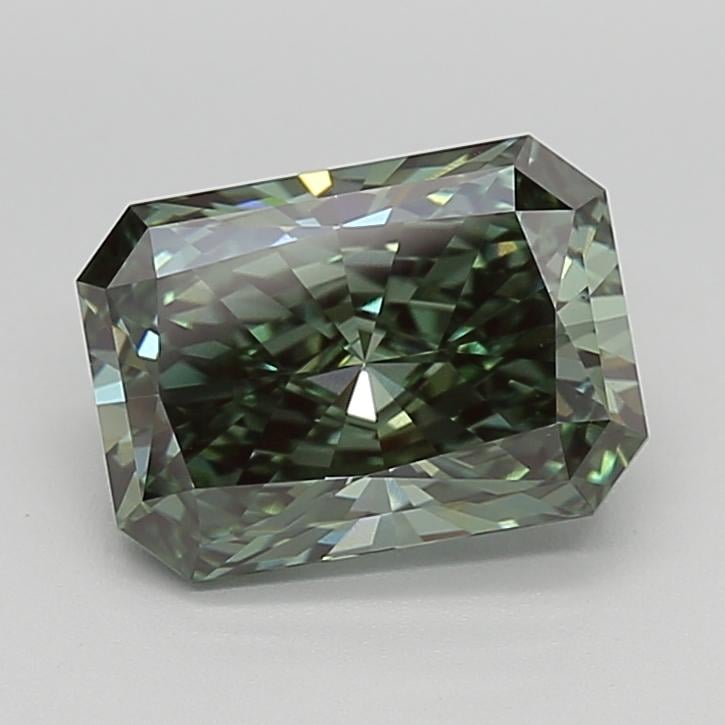 3.02 Ct. Fancy Vivid  Green Radiant Lab Grown Diamond