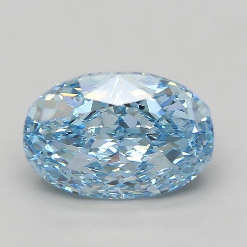 5.06 Ct. Fancy Vivid Blue Oval Lab Grown Diamond