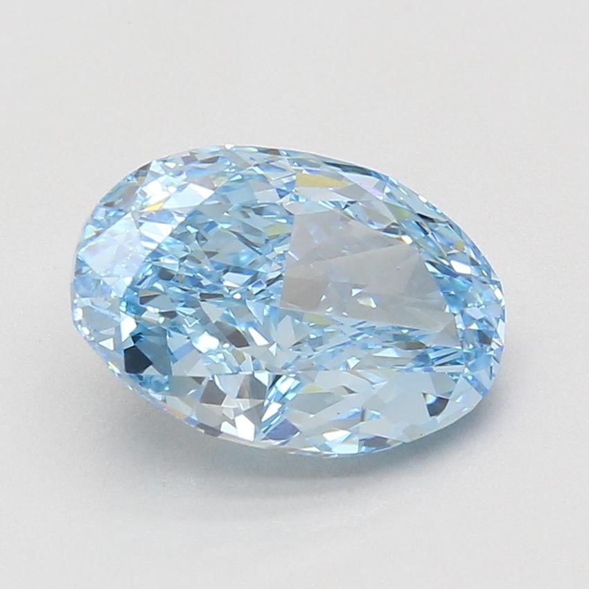 4.10 Ct. Fancy Vivid Blue Oval Lab Grown Diamond