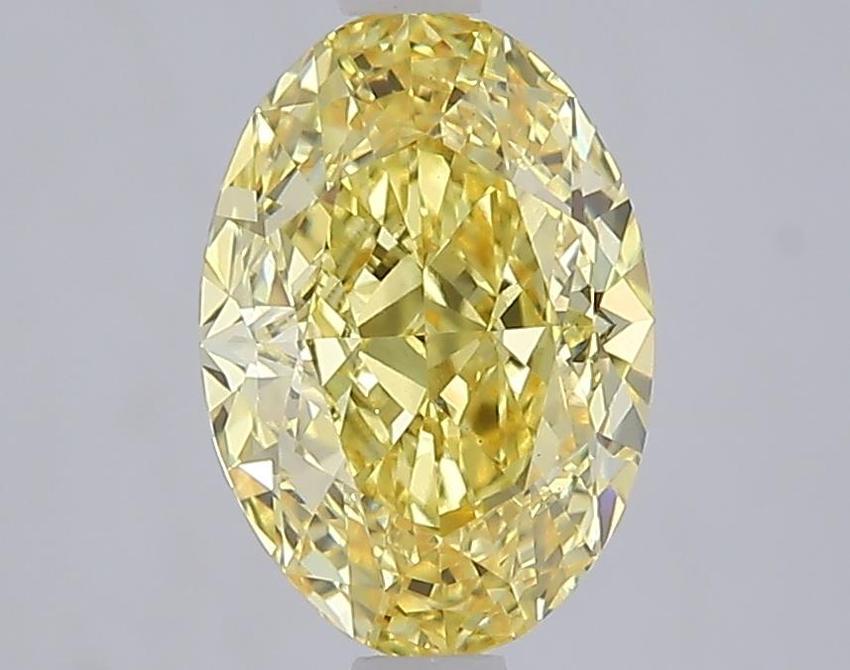 2.05 Ct. Fancy Intense  Yellow Oval Lab Grown Diamond