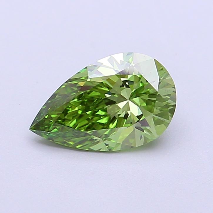 1.01 Ct. Fancy Vivid Green Pear Lab Grown Diamond