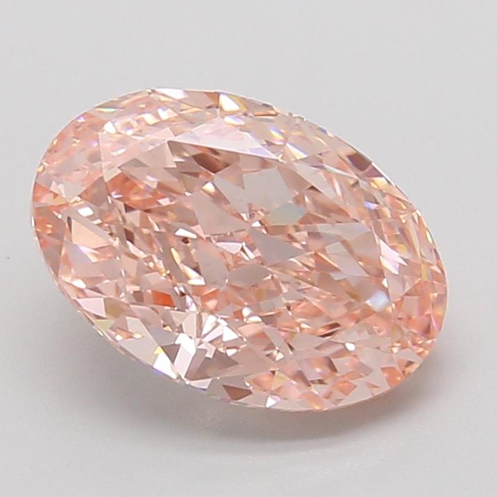 3.09 Ct. Fancy Vivid Pink Oval Lab Grown Diamond