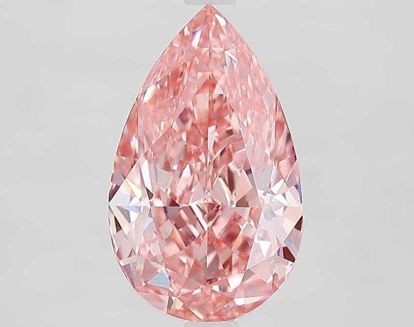 3.51 Ct. Fancy Vivid Pink Pear Lab Grown Diamond