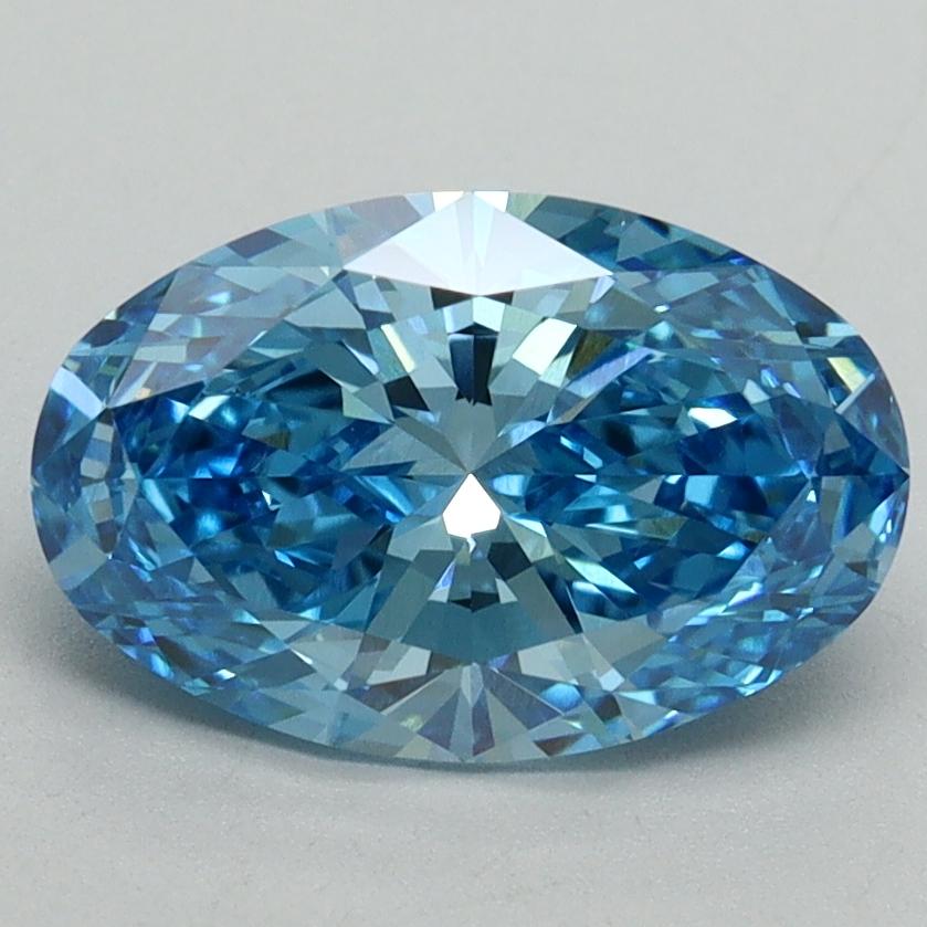 2.04 Ct. Fancy Vivid Blue Oval Lab Grown Diamond