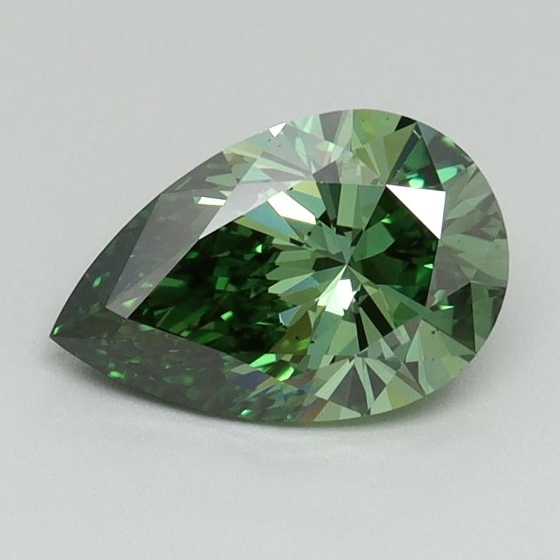 1.07 Ct. Fancy Vivid Pacific Green Pear Lab Grown Diamond