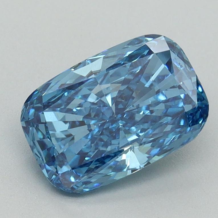 1.54 Ct. Fancy Vivid Blue Cushion Lab Grown Diamond