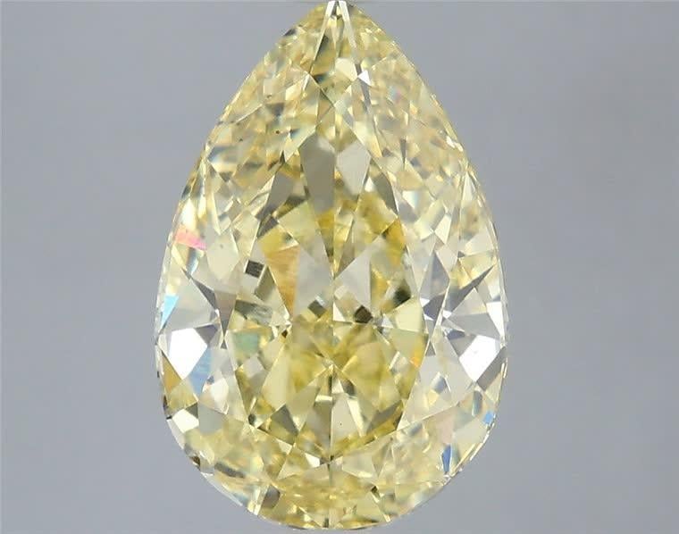 3.59 Ct. Fancy Intense Yellow Pear Lab Grown Diamond