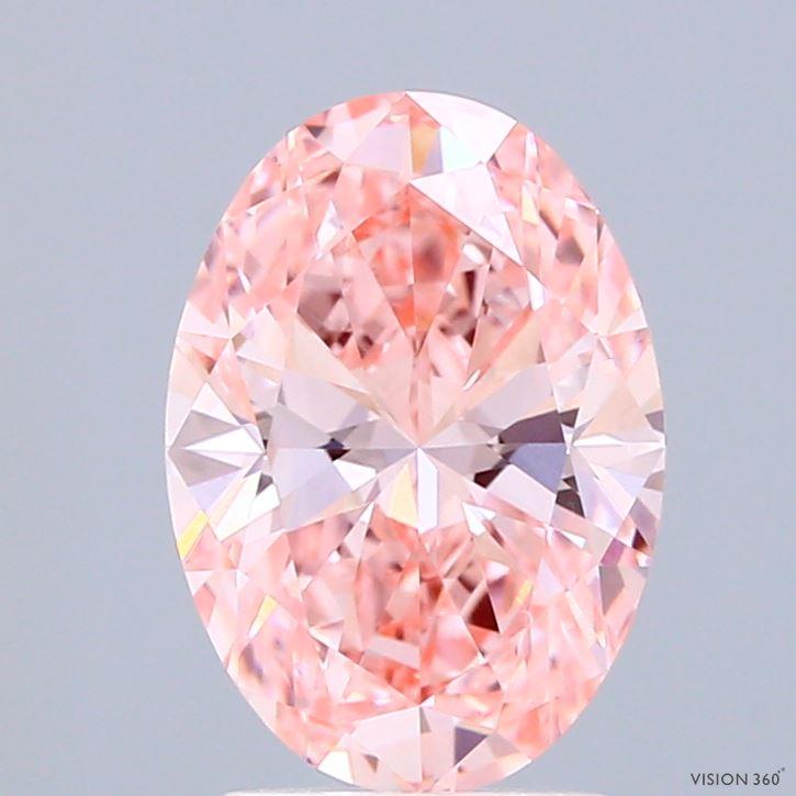 2.02 Ct. Fancy Pink Oval Lab Grown Diamond