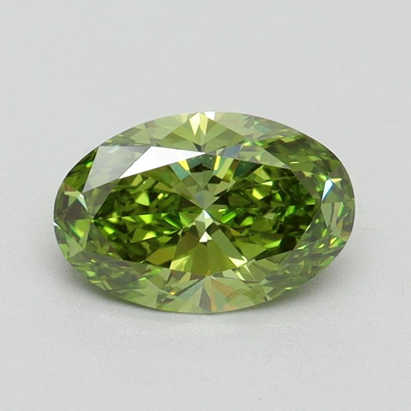 1.01 Ct. Fancy Vivid Green Oval Lab Grown Diamond
