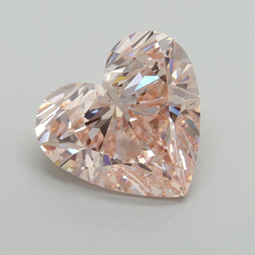 6.57 Ct. Fancy Intense Pink Heart Lab Grown Diamond