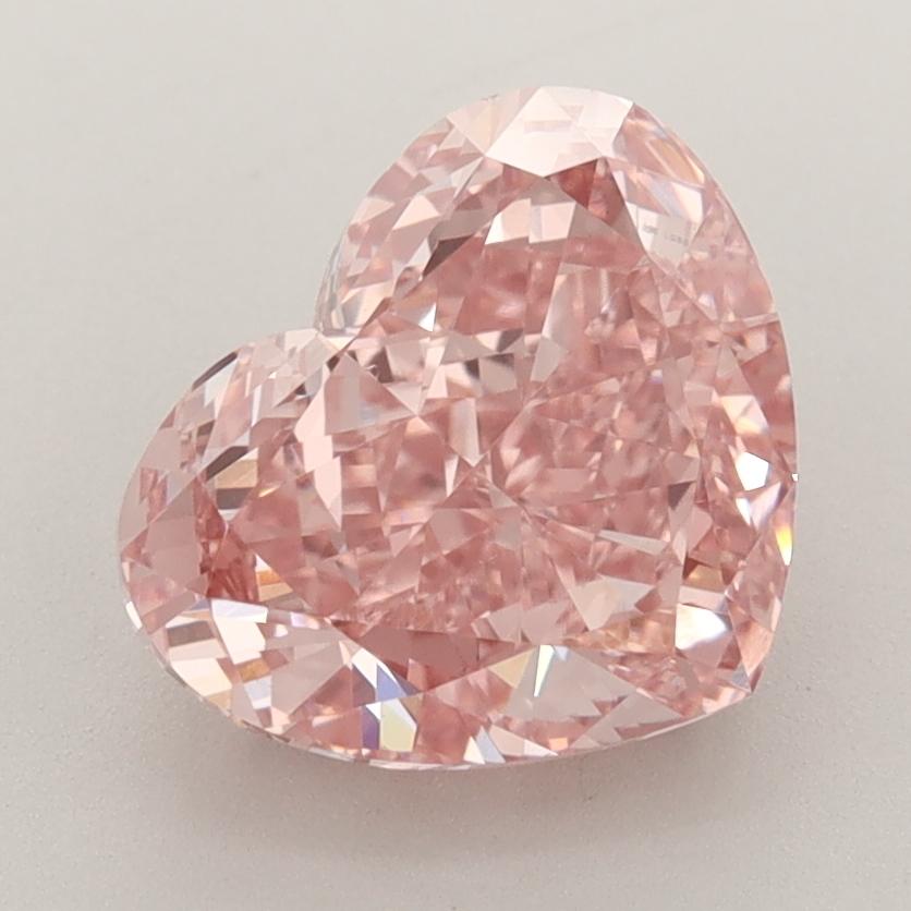 3.20 Ct. Fancy Vivid  Pink Heart Lab Grown Diamond