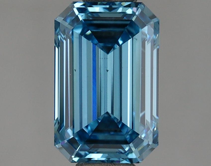 1.11 Ct. Fancy Vivid Blue Emerald Lab Grown Diamond
