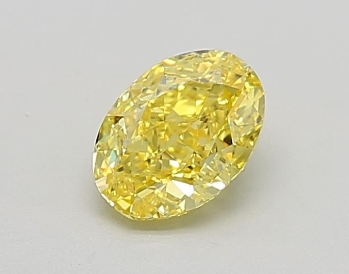 1.03 Ct. Fancy Vivid Yellow Oval Lab Grown Diamond