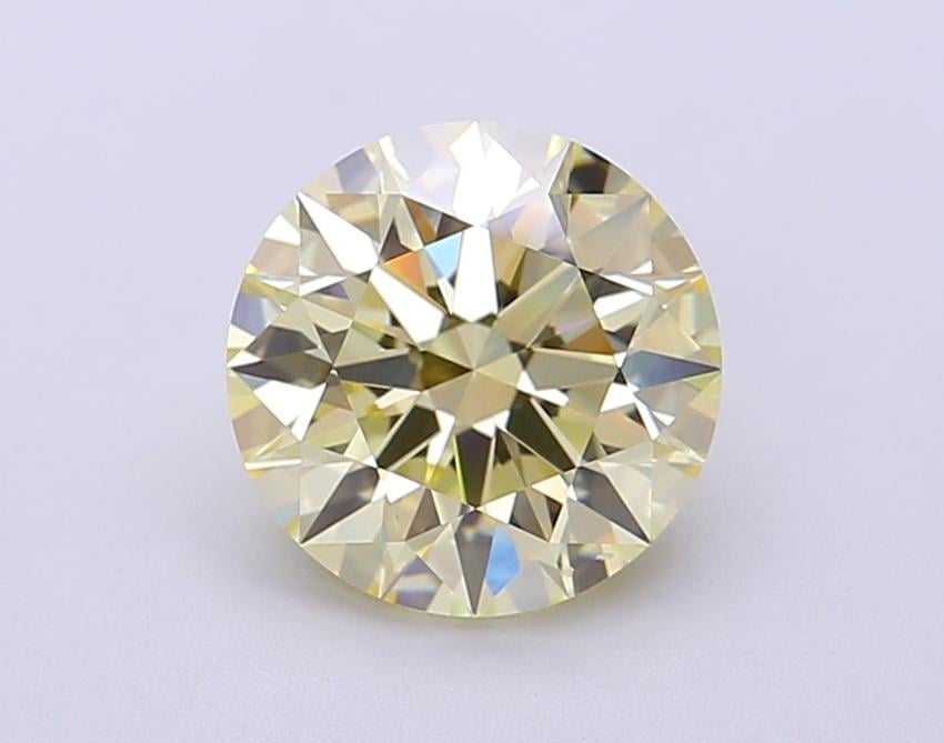 2.1 Ct. Fancy Light Yellow Round Lab Grown Diamond