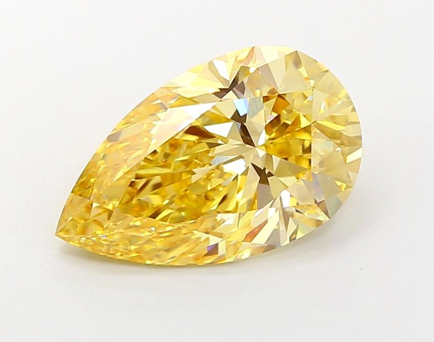 4.94 Ct. Fancy Intense Yellow Pear Lab Grown Diamond