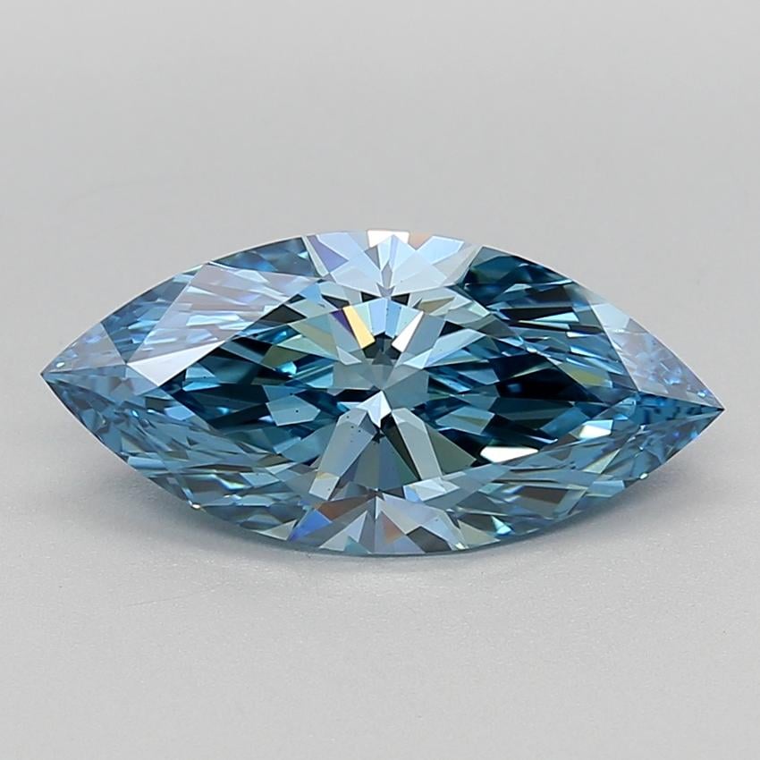 3.27 Ct. Fancy Vivid  Blue Marquise Lab Grown Diamond