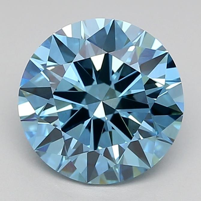 2.03 Ct. Fancy Vivid  Blue Round Lab Grown Diamond