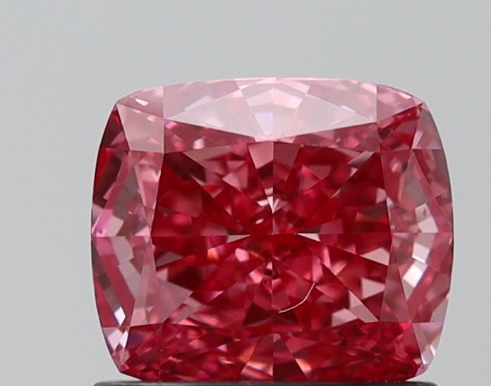 1.04 Ct. Fancy Vivid Pink Cushion Lab Grown Diamond