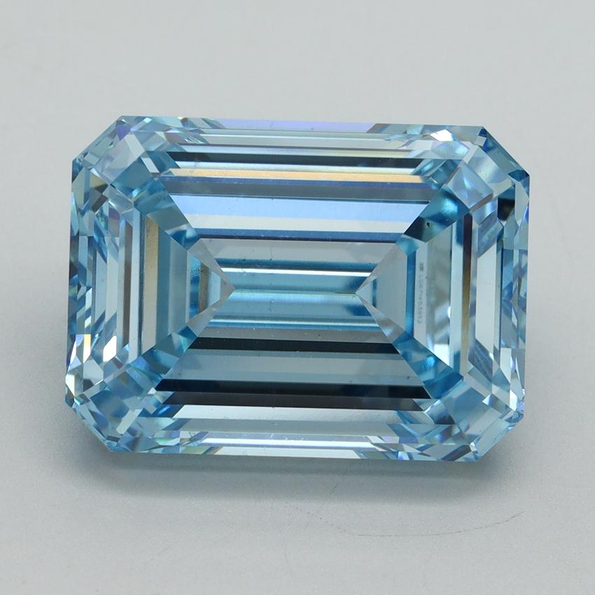 10.15 Ct. Fancy Vivid Blue Emerald Lab Grown Diamond