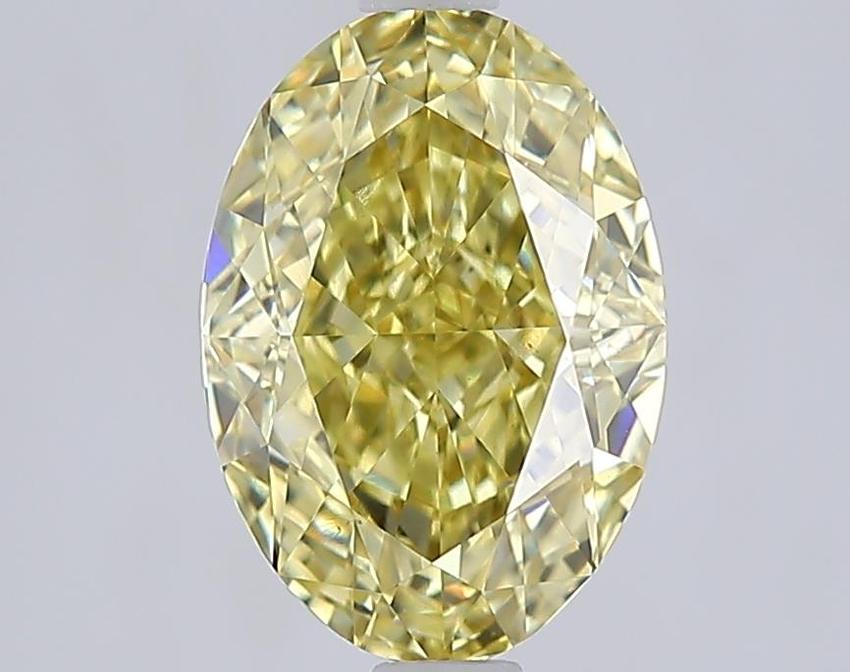 2.04 Ct. Fancy Intense  Yellow Oval Lab Grown Diamond