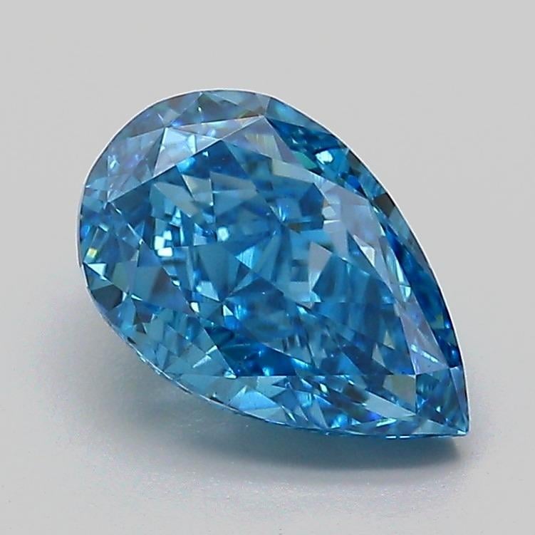 1.68 Ct. Fancy Vivid Blue Pear Lab Grown Diamond