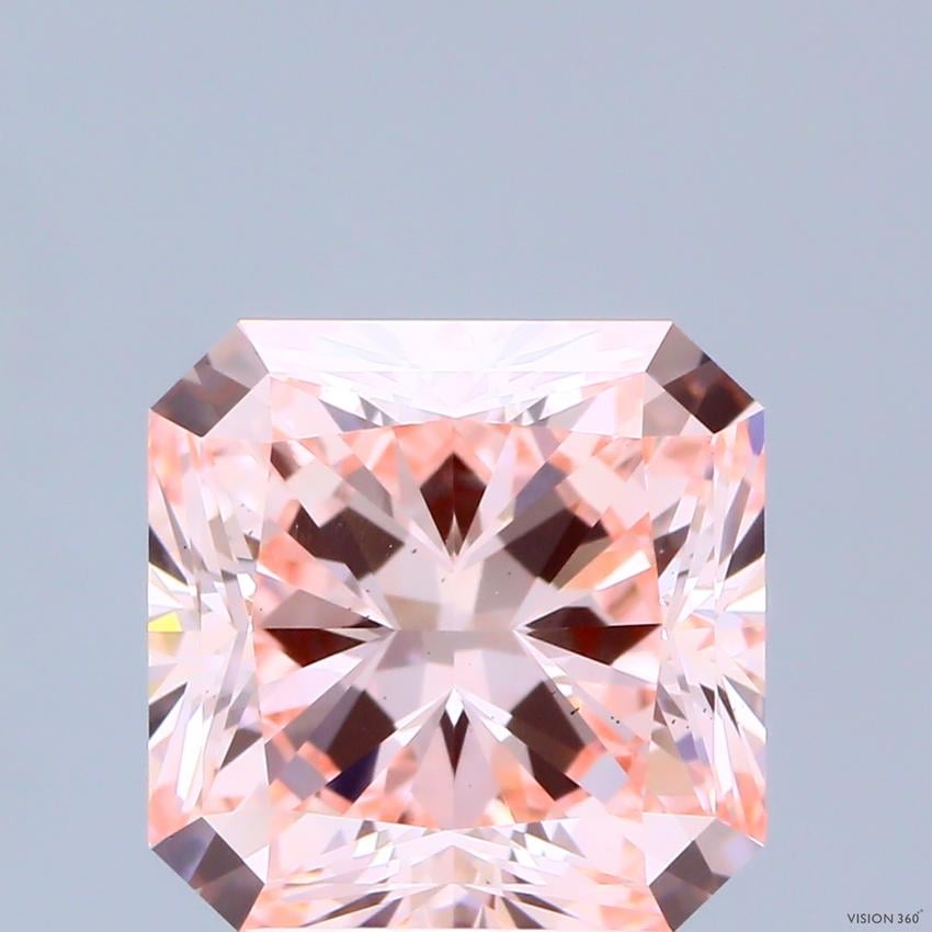 3.24 Ct. Fancy Intense Pink Radiant Lab Grown Diamond