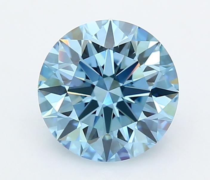 2.06 Ct. Fancy Vivid  Blue Round Lab Grown Diamond