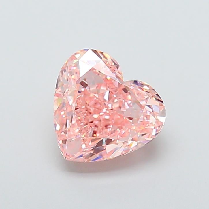 5.43 Ct. Fancy Intense Pink Heart Lab Grown Diamond