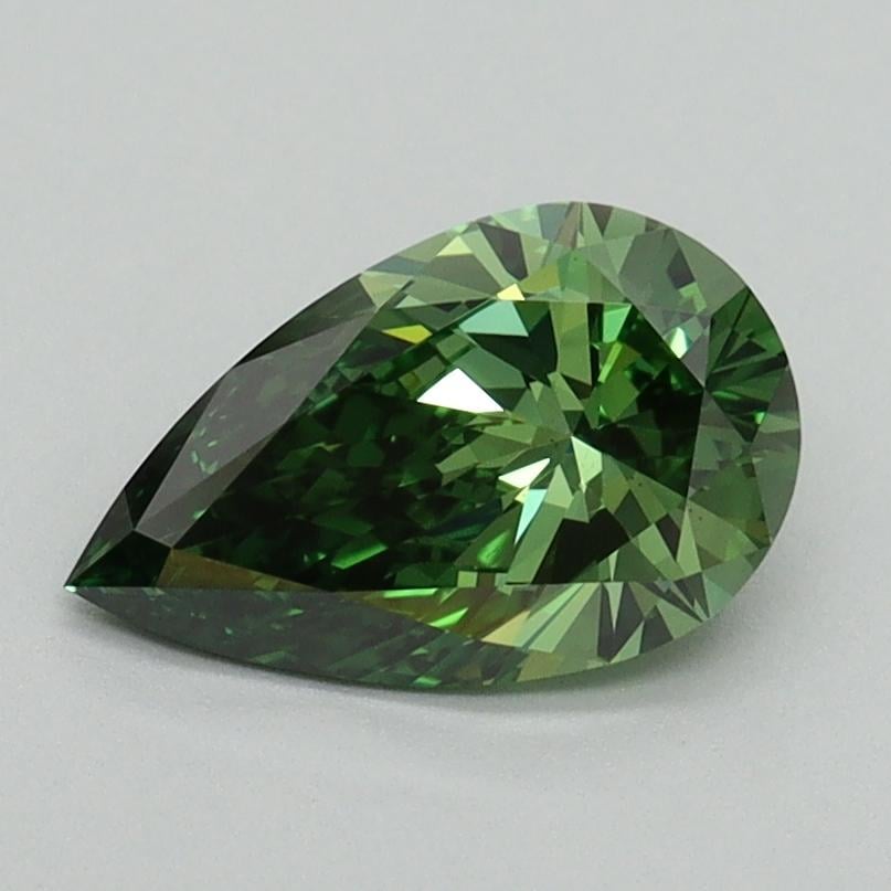 1.01 Ct. Fancy Vivid Pacific Green Pear Lab Grown Diamond