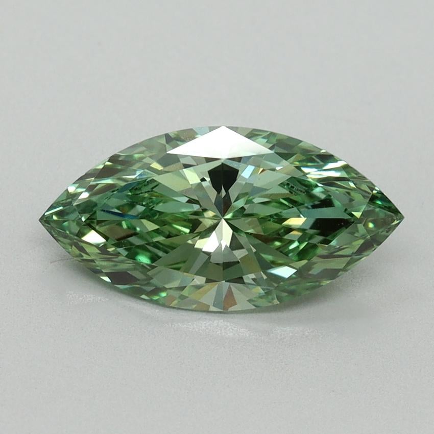 1.62 Ct. Fancy Vivid Green Marquise Lab Grown Diamond
