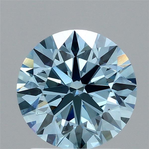 1.74 Ct. Fancy Vivid  Blue Round Lab Grown Diamond