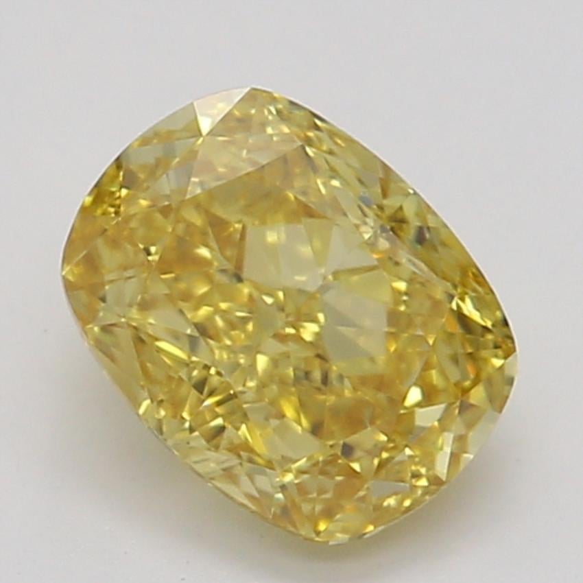 0.57 Ct. Fancy Intense Orange-Yellow Cushion Diamond