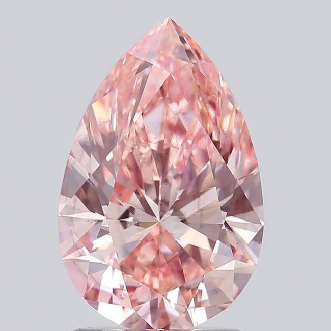 1.51 Ct. Fancy Intense  Pink Pear Lab Grown Diamond