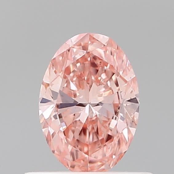 0.54 Ct. Fancy Vivid  Pink Oval Lab Grown Diamond