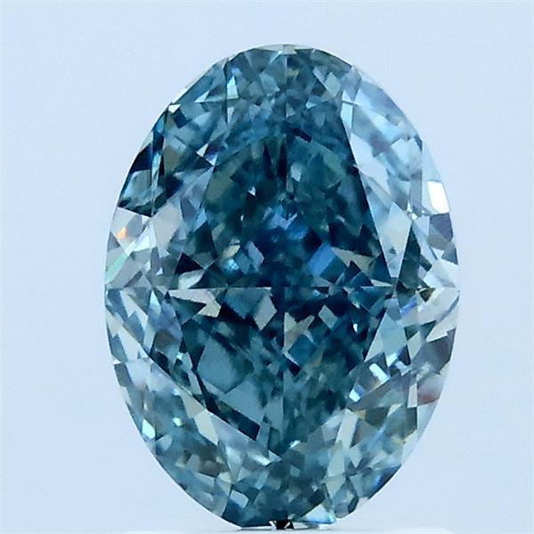 1.51 Ct. Fancy Vivid Blue Oval Lab Grown Diamond