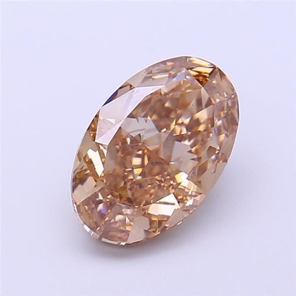 2.36 Ct. Fancy Light Brown Oval Lab Grown Diamond