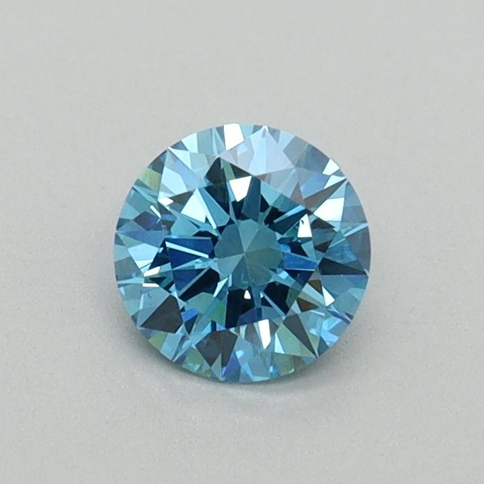 0.44 Ct. Fancy Vivid Malibu Blue Round Lab Grown Diamond
