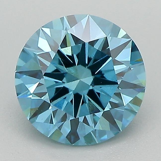 1.41 Ct. Fancy Vivid Blue Round Lab Grown Diamond