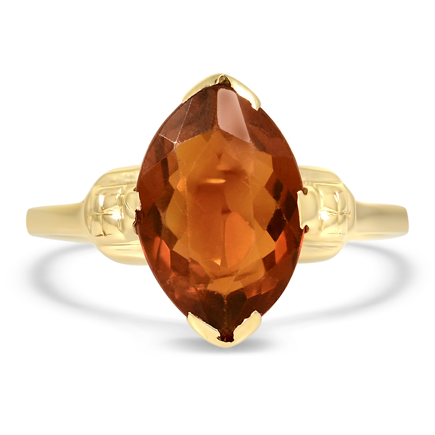 Victorian Citrine Cocktail Ring