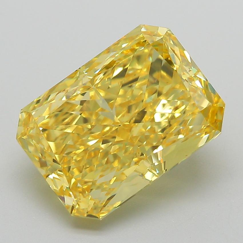 6.28 Ct. Fancy Vivid Yellow Radiant Lab Grown Diamond