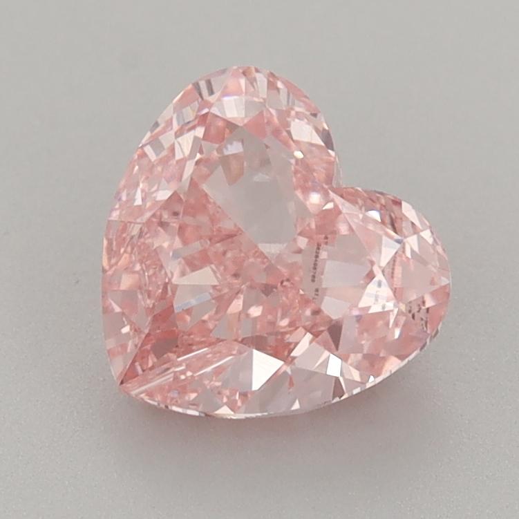 1.64 Ct. Fancy Vivid  Pink Heart Lab Grown Diamond