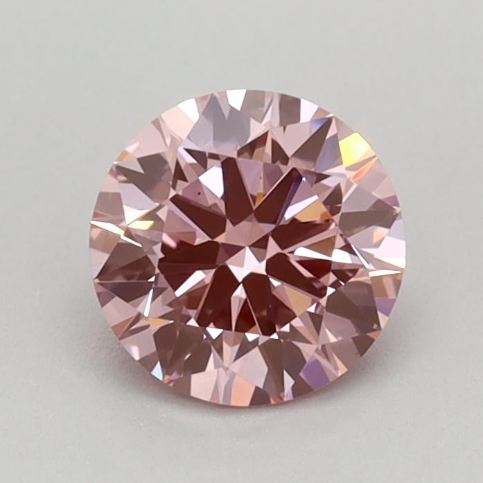 0.59 Ct. Fancy Vivid Pink Round Lab Grown Diamond