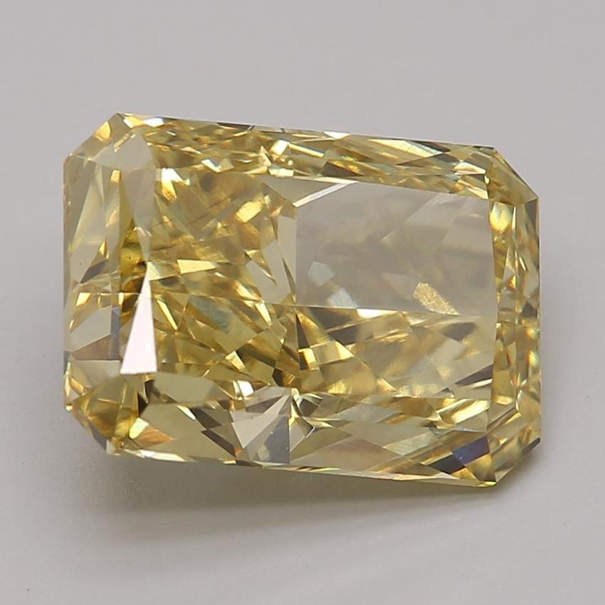 6.06 Ct. Fancy Vivid Yellow Radiant Lab Grown Diamond