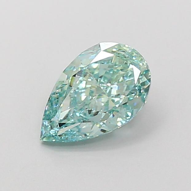 1.44 Ct. Fancy Vivid  Green Pear Lab Grown Diamond