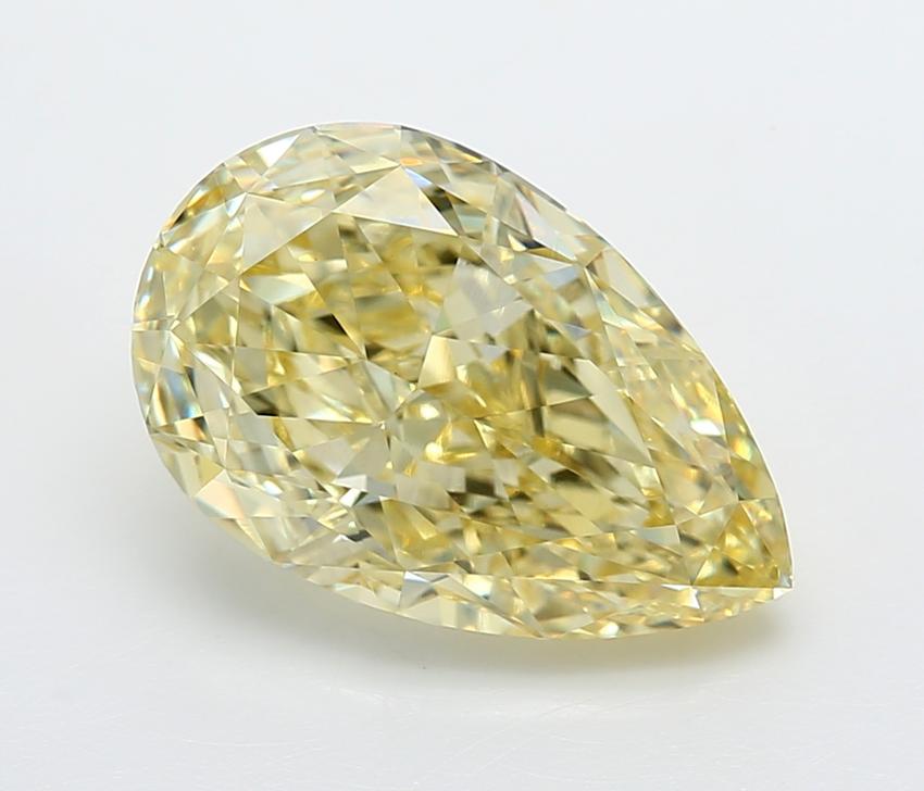 5.57 Ct. Fancy Intense  Yellow Pear Lab Grown Diamond